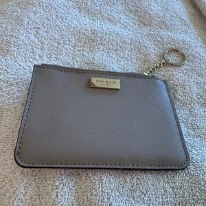 Kate Spade Taupe Keychain Card Holder